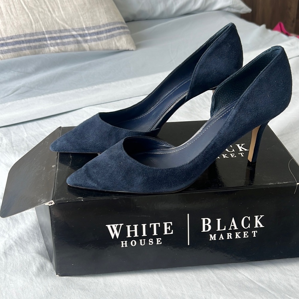 Gently worn Suede White House Black Market heel